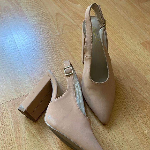 ASOS Qupid nude slingback block heels 5 - Picture 4 of 4